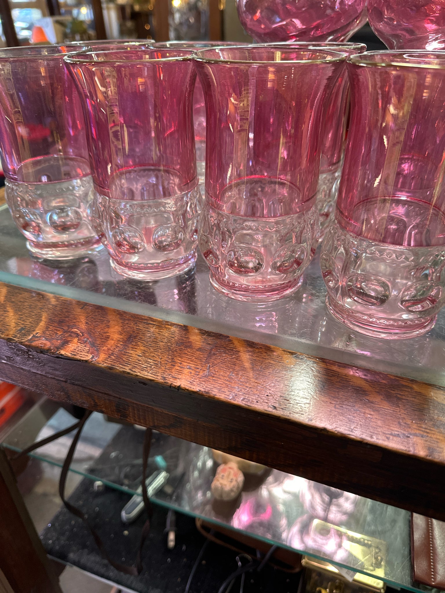 Kings Crown Cranberry Glass 8oz set of 8