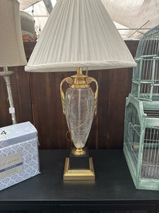 Crackle Glass Urn Lamp