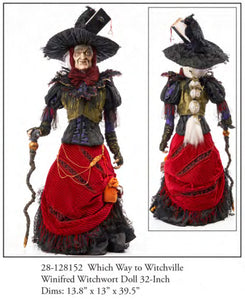 Katherines Collection Winifred Witchwort Doll 32"H