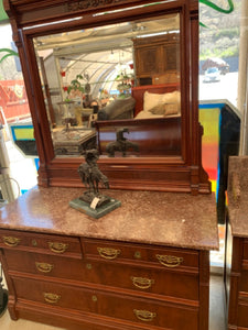 Antique Dresser with Marble top & Mirror 48 x 20 x 80"H