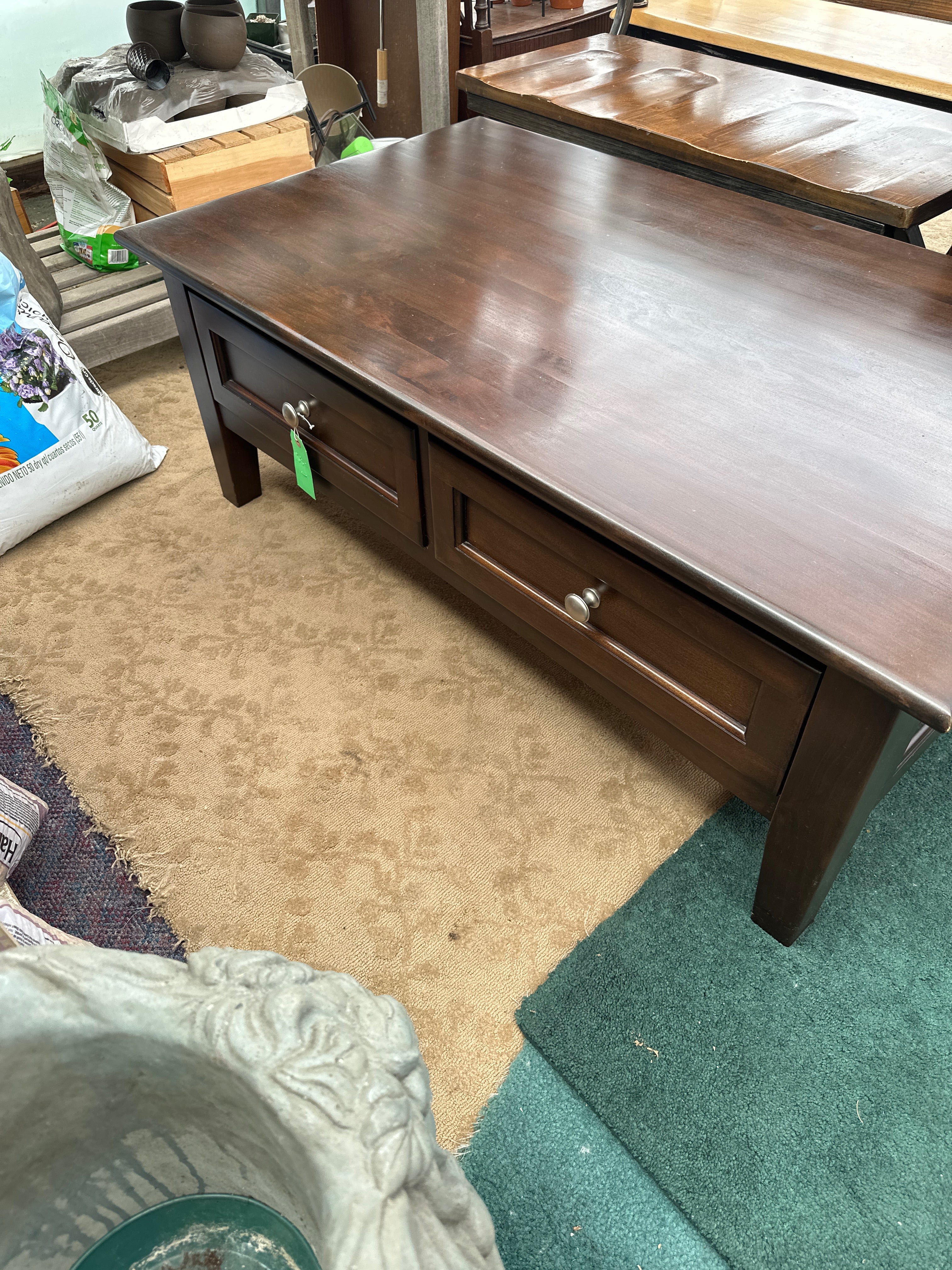 Coffee Table with 2 Drawers 48 x 28"