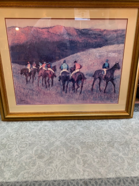 Edgar Degas Racehorses In A Landscape
