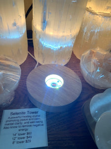 White LED Light Base for Crystals