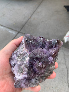 Raw Rough Amethyst Point Cluster 2.5lb 5x5"