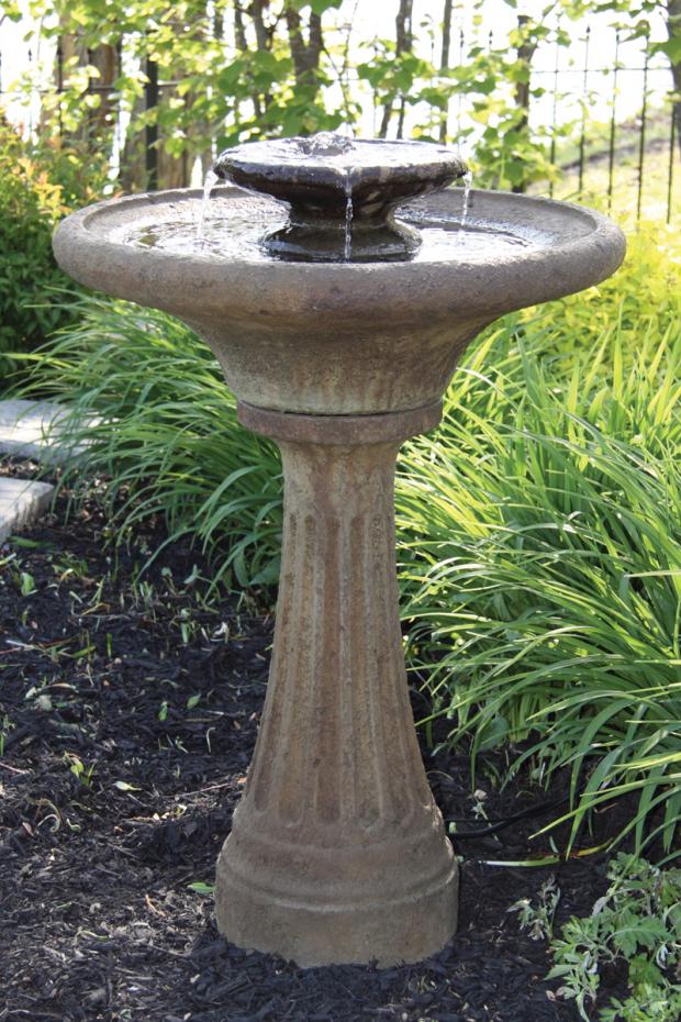 Two Tier Chelsea Glow Fluted Fountain 33"H