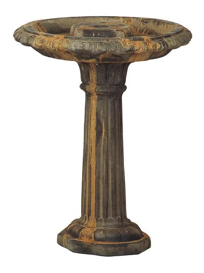 Lg Column Birdbath 31"H